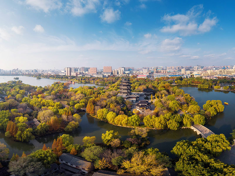 濟南大明湖東擴及環城河整治通航園林綠化工程