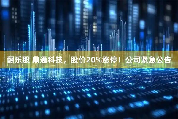翻乐股 鼎通科技，股价20%涨停！公司紧急公告